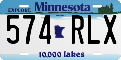 MN license plate 574RLX