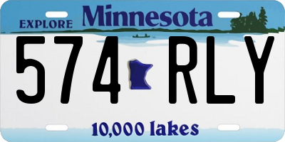 MN license plate 574RLY