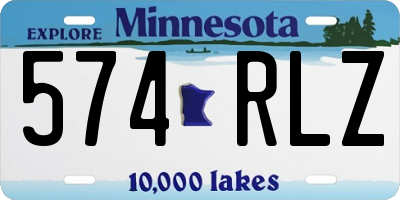 MN license plate 574RLZ