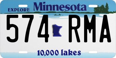 MN license plate 574RMA