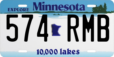 MN license plate 574RMB