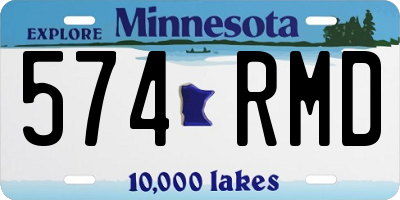 MN license plate 574RMD