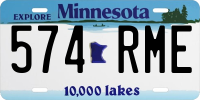 MN license plate 574RME