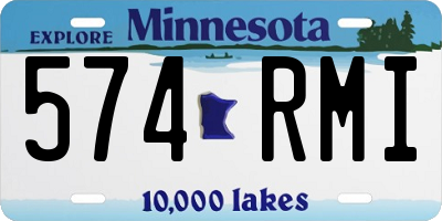 MN license plate 574RMI