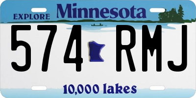 MN license plate 574RMJ