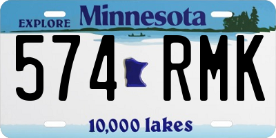 MN license plate 574RMK