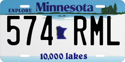 MN license plate 574RML