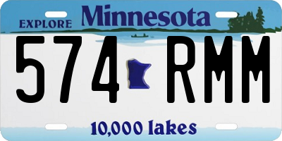 MN license plate 574RMM
