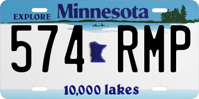 MN license plate 574RMP