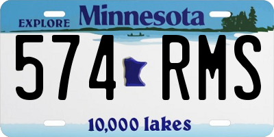 MN license plate 574RMS