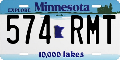MN license plate 574RMT
