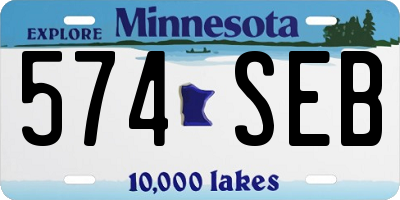 MN license plate 574SEB