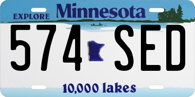 MN license plate 574SED