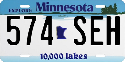 MN license plate 574SEH