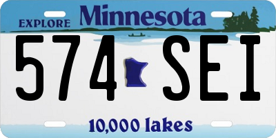 MN license plate 574SEI