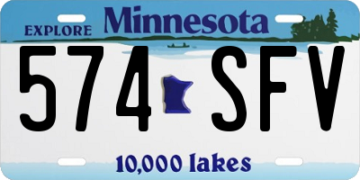 MN license plate 574SFV