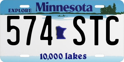 MN license plate 574STC