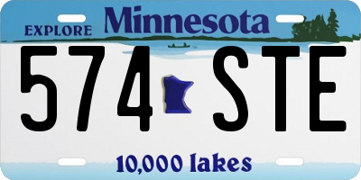 MN license plate 574STE