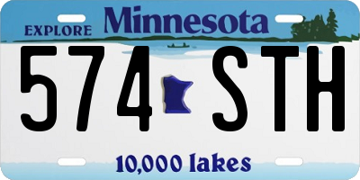 MN license plate 574STH