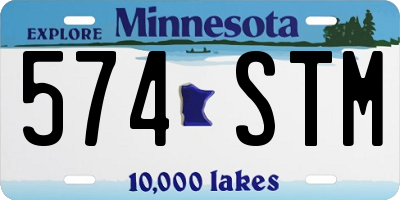 MN license plate 574STM