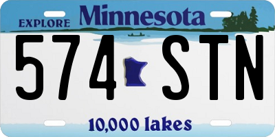 MN license plate 574STN