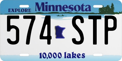 MN license plate 574STP