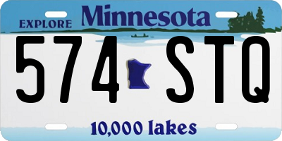MN license plate 574STQ