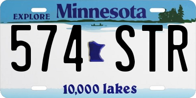 MN license plate 574STR