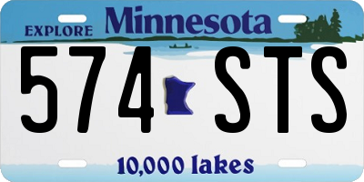 MN license plate 574STS