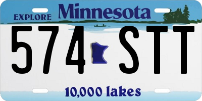MN license plate 574STT