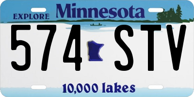 MN license plate 574STV