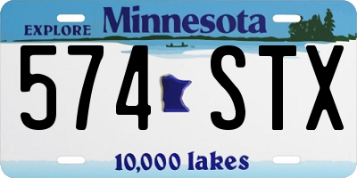 MN license plate 574STX