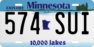 MN license plate 574SUI