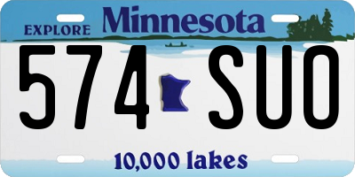 MN license plate 574SUO
