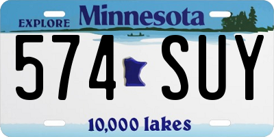 MN license plate 574SUY