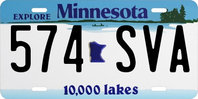 MN license plate 574SVA