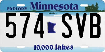MN license plate 574SVB