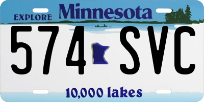MN license plate 574SVC