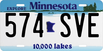 MN license plate 574SVE