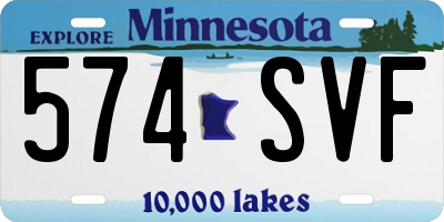 MN license plate 574SVF