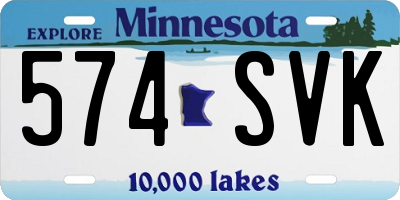 MN license plate 574SVK