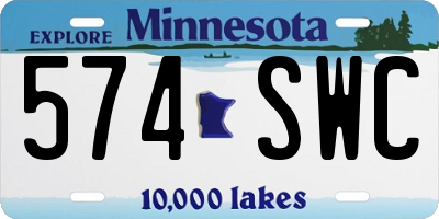 MN license plate 574SWC