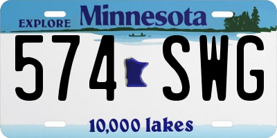 MN license plate 574SWG