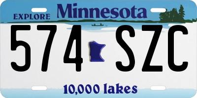 MN license plate 574SZC