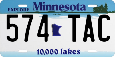 MN license plate 574TAC