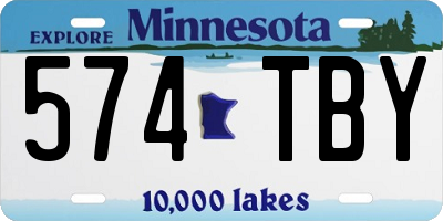 MN license plate 574TBY