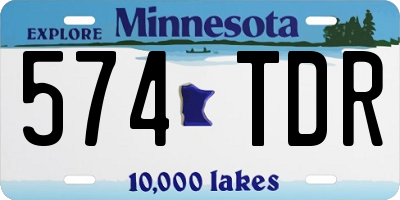MN license plate 574TDR