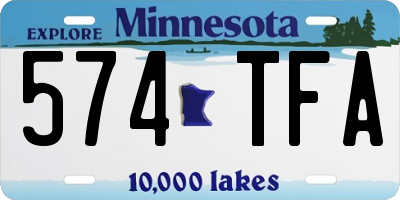 MN license plate 574TFA