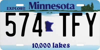 MN license plate 574TFY