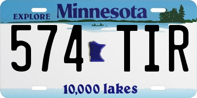MN license plate 574TIR